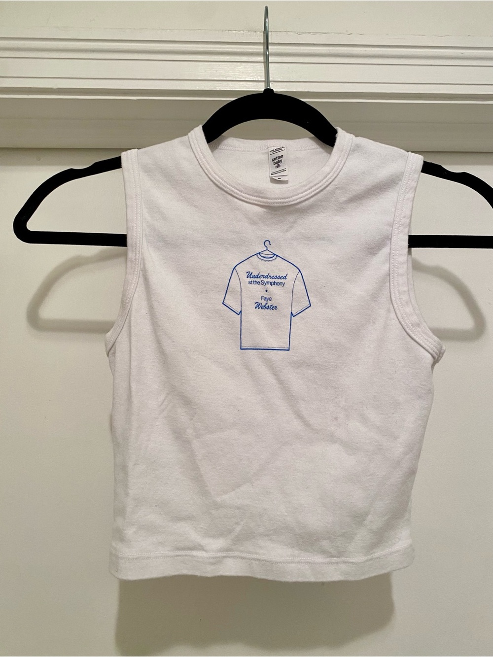 Faye Webster Graphic Baby Tank Tee underdressed at the symphony white size small